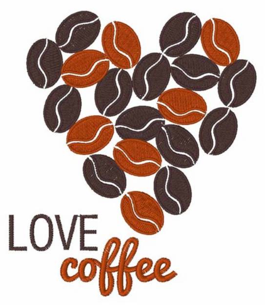 Picture of Love Coffee Machine Embroidery Design