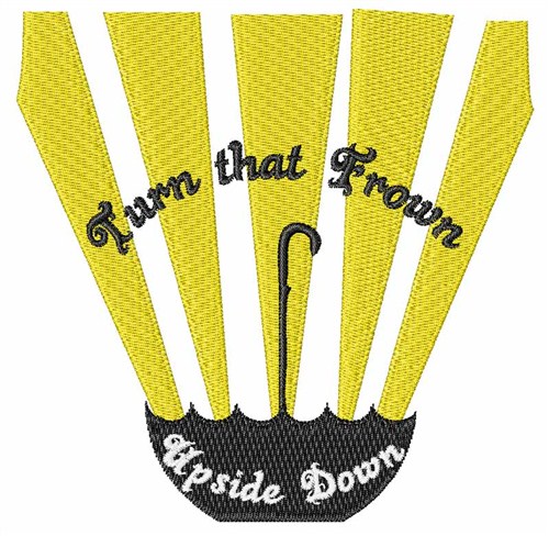 Frown Upside Down Machine Embroidery Design