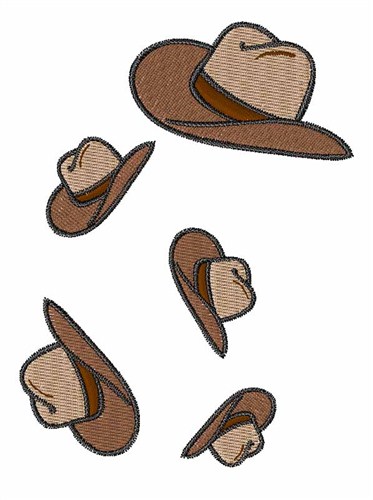 Cowboy Hats Machine Embroidery Design