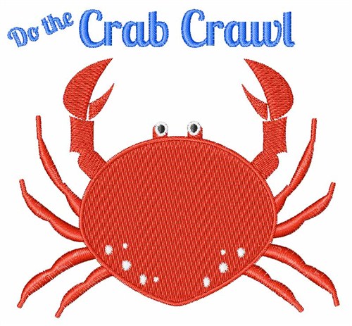 Crab Crawl Machine Embroidery Design