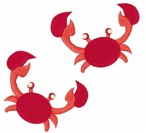 Two Crabs Machine Embroidery Design