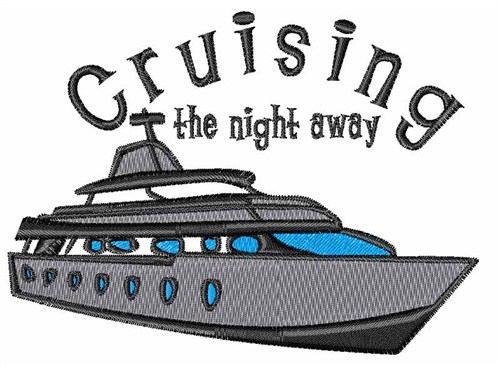 Cruising The Night Away Machine Embroidery Design