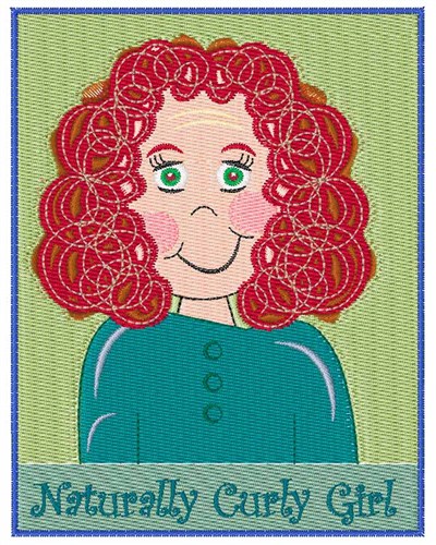 Naturally Curly Girl Machine Embroidery Design