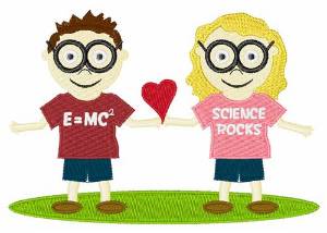 Picture of Girl and Boy Geek Machine Embroidery Design