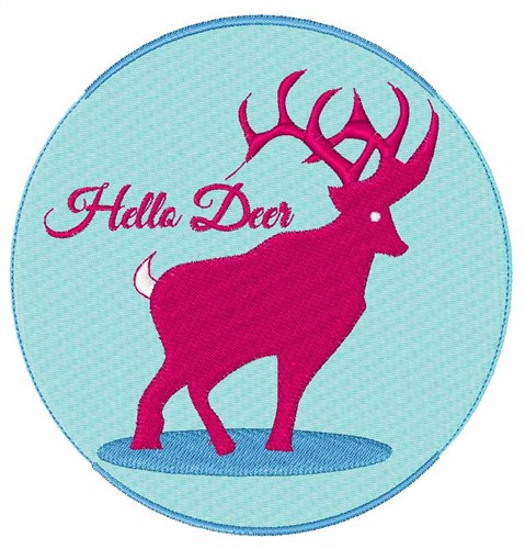 Hello Deer Machine Embroidery Design