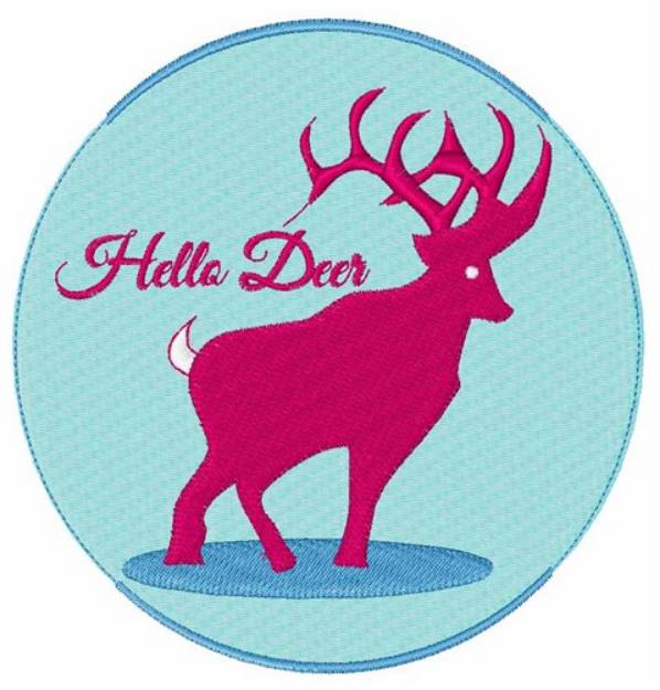 Picture of Hello Deer Machine Embroidery Design