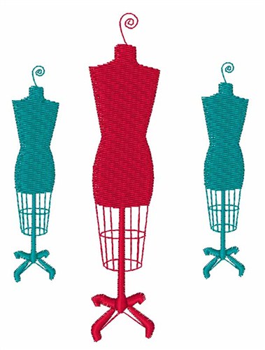 Dress Form Machine Embroidery Design