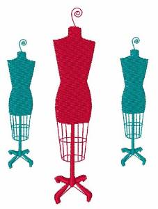 Picture of Dress Form Machine Embroidery Design