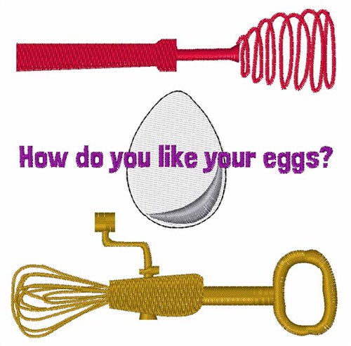 Eggs? Machine Embroidery Design