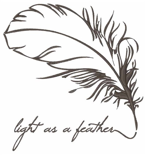 Light As A Feather Machine Embroidery Design