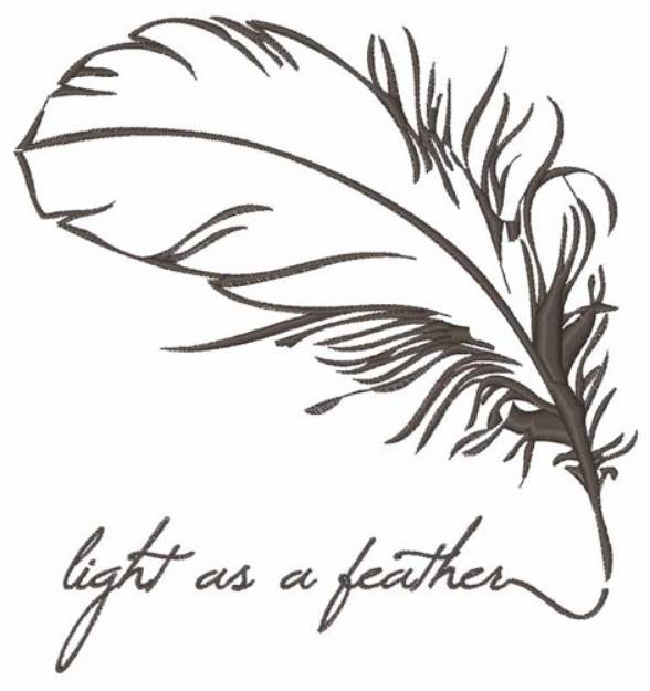 Picture of Light As A Feather Machine Embroidery Design