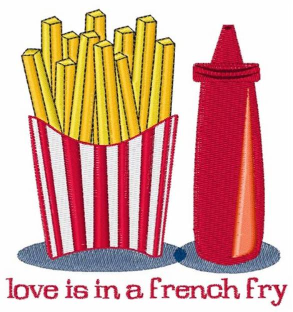 Picture of French Fry Love Machine Embroidery Design