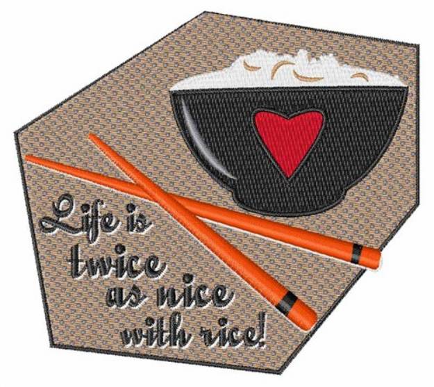 Picture of Life With Rice Machine Embroidery Design