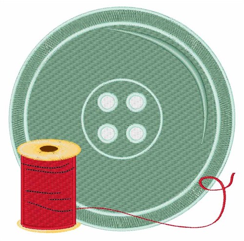 Button And Thread Machine Embroidery Design