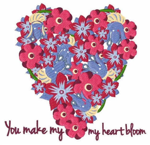 Picture of My Heart Bloom Machine Embroidery Design