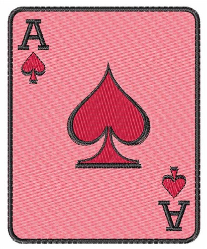 Ace Of Spades Machine Embroidery Design