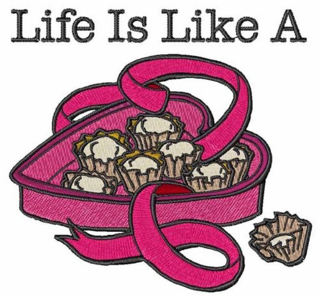 Picture of Box Of Chocolates Machine Embroidery Design