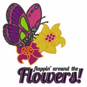 Picture of Around The Flowers Machine Embroidery Design