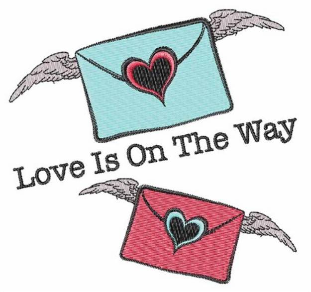 Picture of Love Is On The Way Machine Embroidery Design