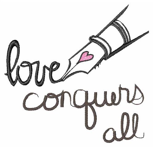 Love Conquers All Machine Embroidery Design
