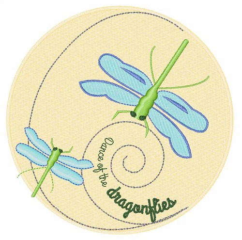 Dance Of The Dragonflies Machine Embroidery Design