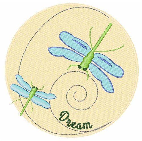 Dragonfly Dream Machine Embroidery Design