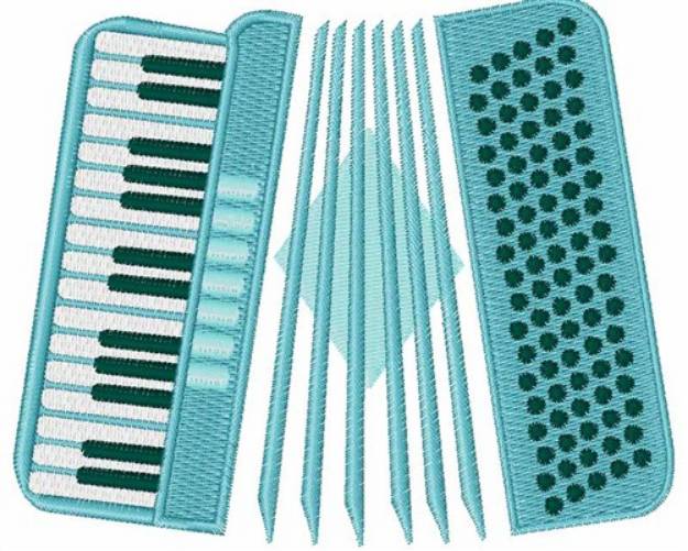 Picture of Accordion Instrument Machine Embroidery Design