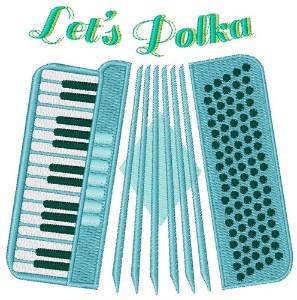 Picture of Polka Accordion Machine Embroidery Design