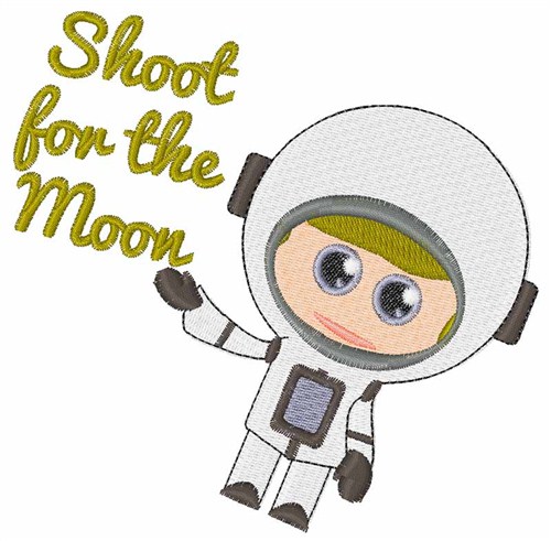 Moon Boy Machine Embroidery Design