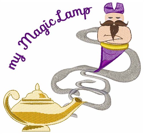 Magic Lamp Machine Embroidery Design