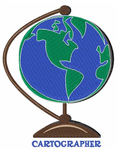 Cartographer Globe Machine Embroidery Design