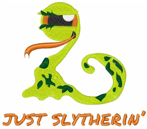 Slytherin Snake Machine Embroidery Design