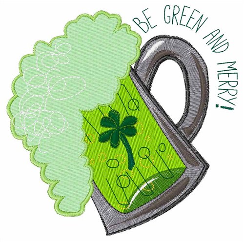 Green and Merry Machine Embroidery Design