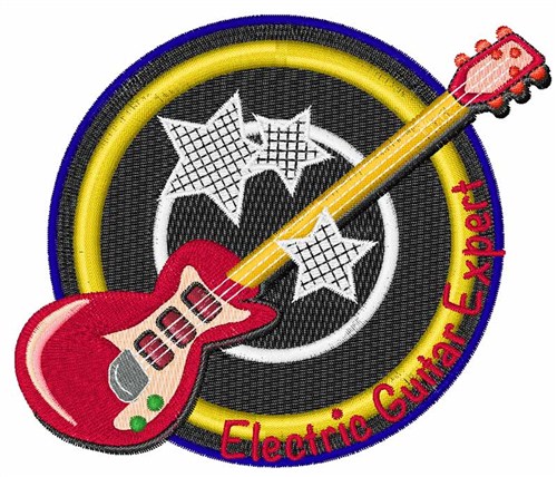 Guitar Expert Machine Embroidery Design