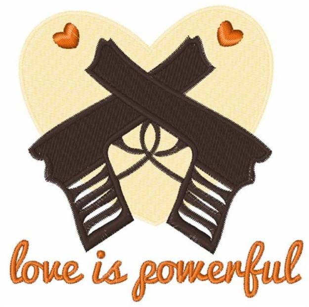 Picture of Love is Powerful Machine Embroidery Design