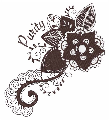 Purity Flower Machine Embroidery Design
