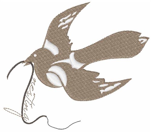 Resting Bird Machine Embroidery Design