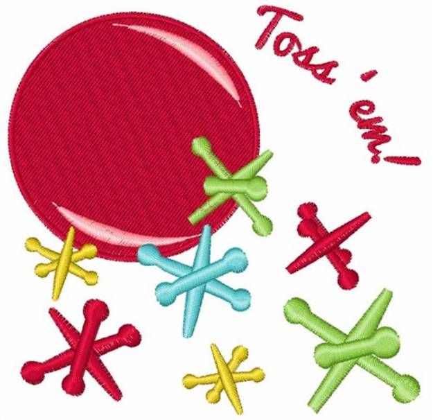 Picture of Toss Em Machine Embroidery Design
