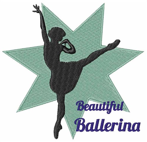 Beautiful Ballerina Machine Embroidery Design