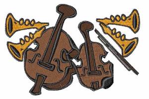 Picture of Jazz Instruments Machine Embroidery Design