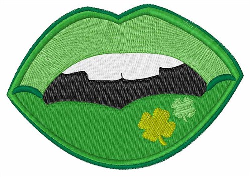Irish Mouth Machine Embroidery Design