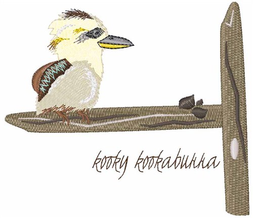 Kooky Kookaburra Machine Embroidery Design