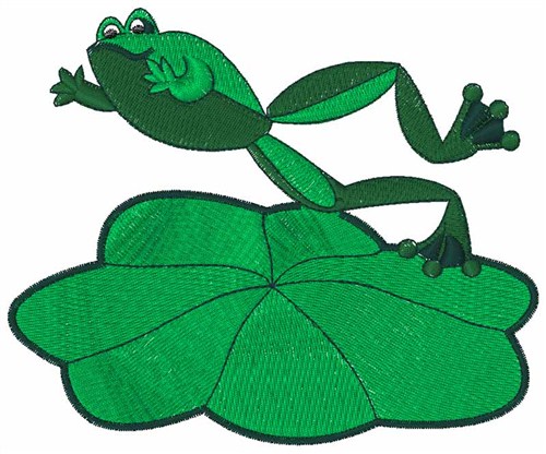 Leaping Frog Machine Embroidery Design
