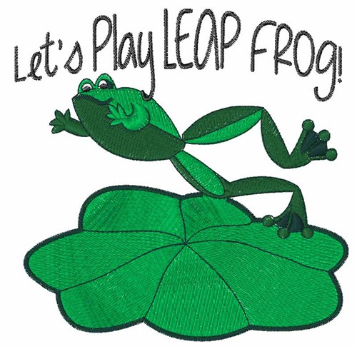 Leap Frog Machine Embroidery Design