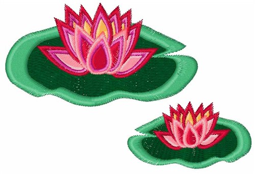 Lily Pad Machine Embroidery Design