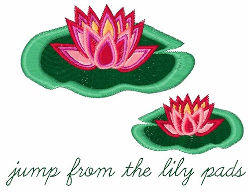 Lily Pads Machine Embroidery Design