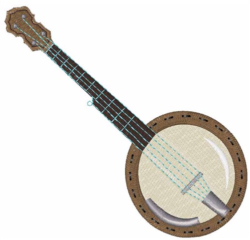 Musical Banjo Machine Embroidery Design