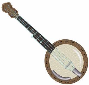 Picture of Musical Banjo Machine Embroidery Design