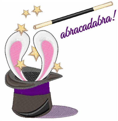 Abracadabra Hat Machine Embroidery Design