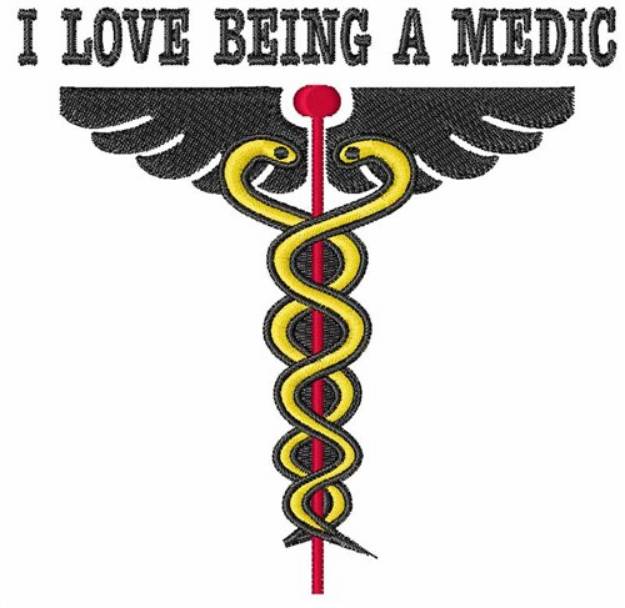 Picture of Love Being Medic Machine Embroidery Design